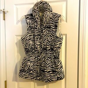 Three Hearts Zebra Print Vest